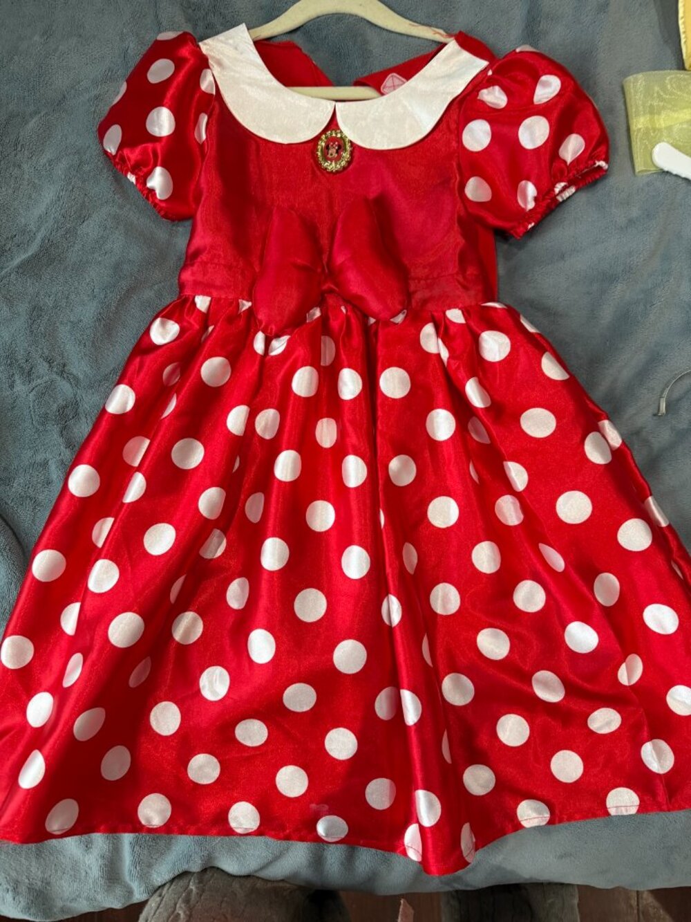 Disney Minnie Mouse Costume Dress Girls 4-5T Red Polka Dot H&M Dress Up